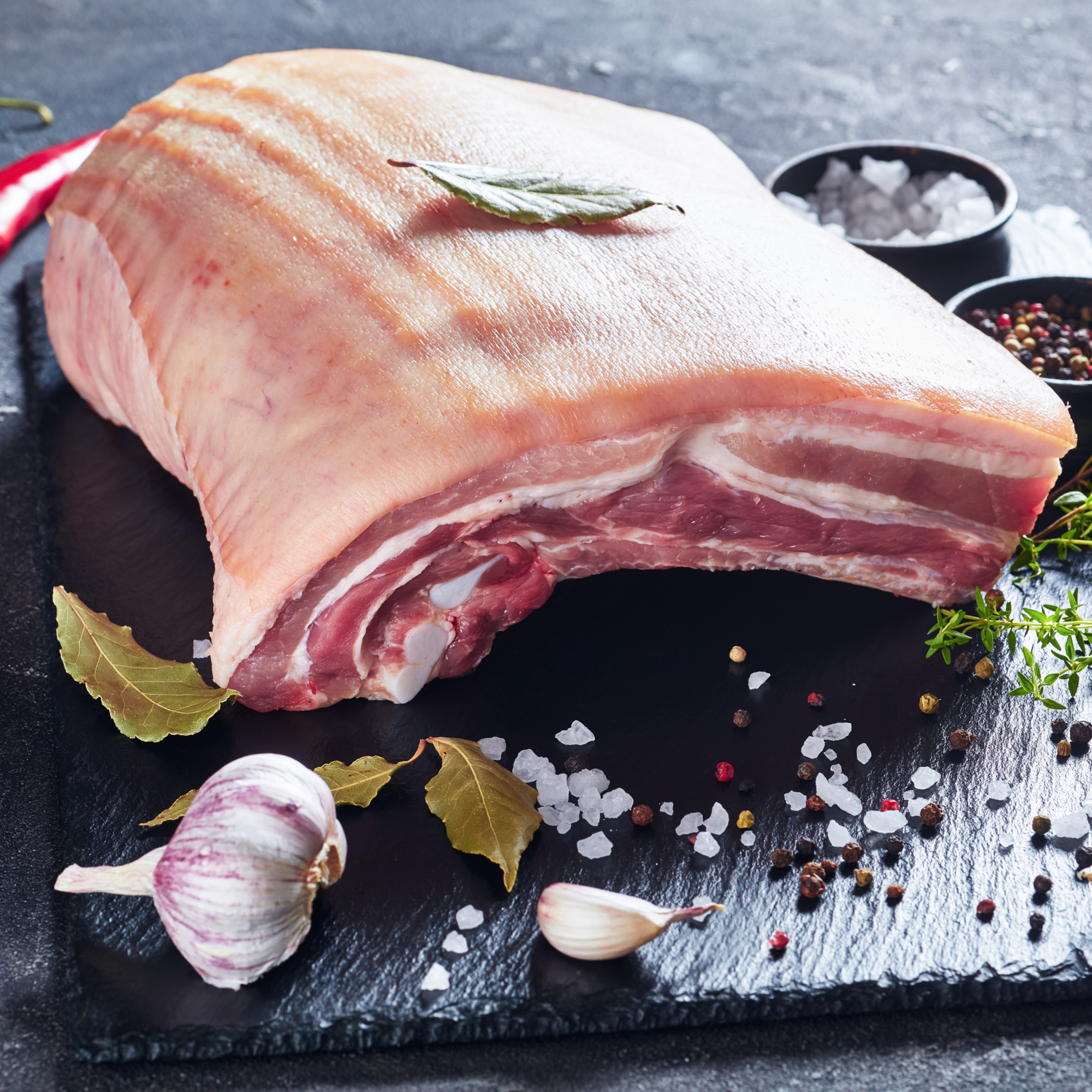 Pork Belly Bone In 1kg Porterford Butchers Greater London